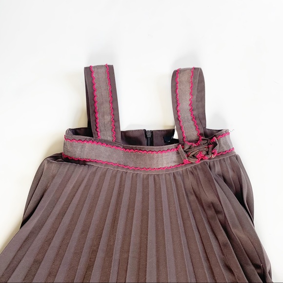 Lili Gaufrette Wool Pleated Jumper Dress swing - Picture 2 of 4